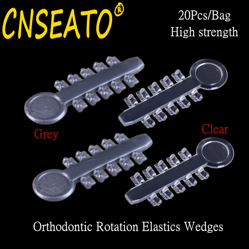 20 Pcs Dental Orthodontic Rotation Wedges Elastics Rubber Bands Torque Rotary Pad Dentistry