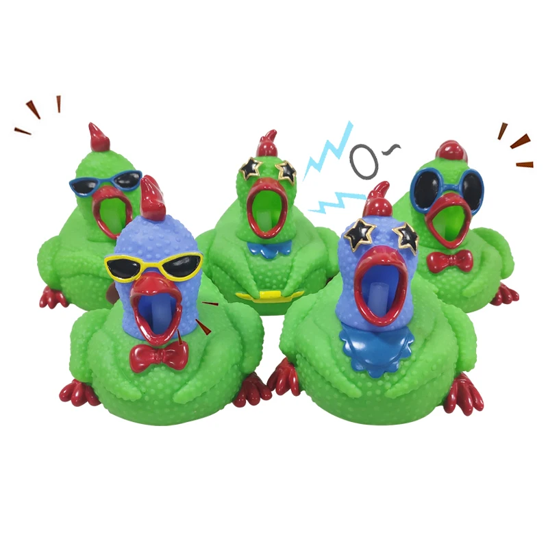 1PCS Pink Green Yellow Pets Dog Toys Screaming Duck Squeeze Sounding  for Dogs Funny Squeaky Dog Chew Toys Baby bath play Toy