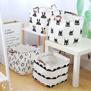 

Cotton And Linen Cosmetic Case Laundry Bag Fabrics Clothing Organizer Stationery Tools Nordic Style Desk Storage Box