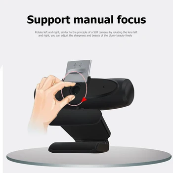 

2MP 1080P HD USB Webcam with Microphone for Video Conference Live Streaming PC Laptop Desktop Computer Accessory