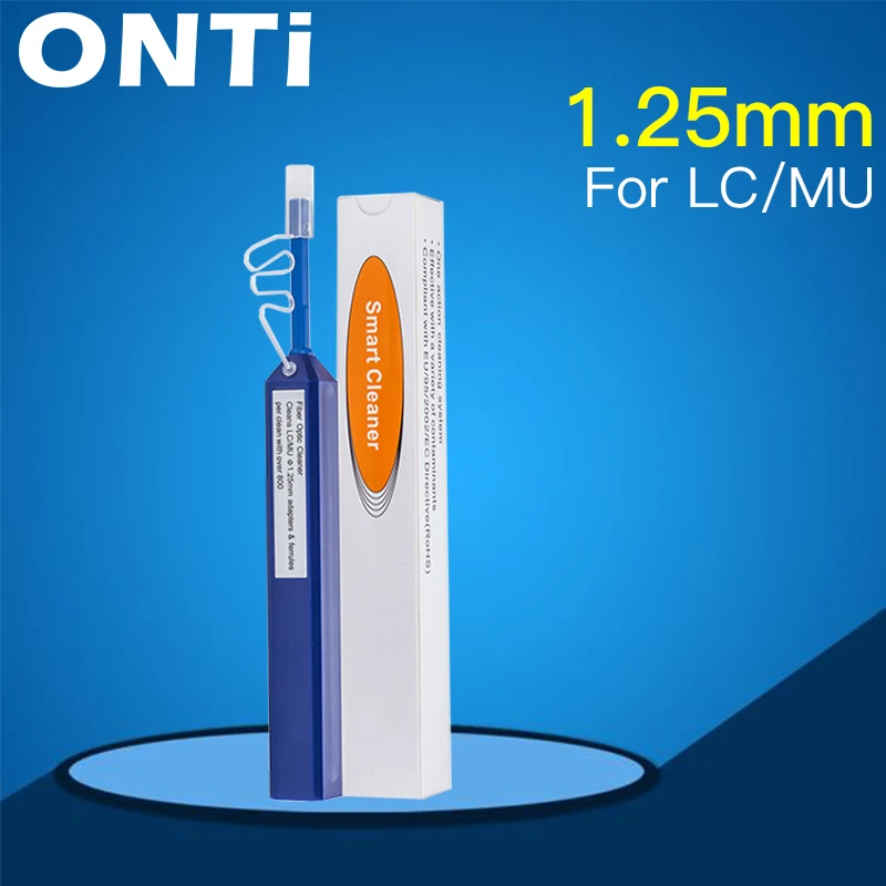 1.25mm ONTi 2 шт FTTH инструмент для чистки оптического волокна 2,5 мм SC FC ST 1,25 ММ LC MU разъем волоконно-оптические чистящие инструменты Smart Cleaner - Цвет: 1.25mm