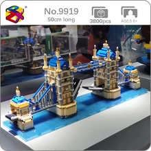 PZX – Mini blocs de diamant en briques, jouet de construction pour enfants, modèle 3D, Architecture du monde, le pont de la tour de londres, DIY, sans boîte, 9919