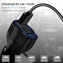 Автомобильное зарядное устройство Quick Charge 3,0 с двумя USB, универсальное зарядное устройство для мобильного телефона, автомобильные аксессуары