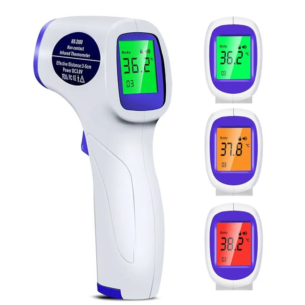 

Infrared Frontal Fever Digital Thermometer IR Laser Non-Contact Infrared Thermometer 3 Colors Backlight Display Adult Sensor