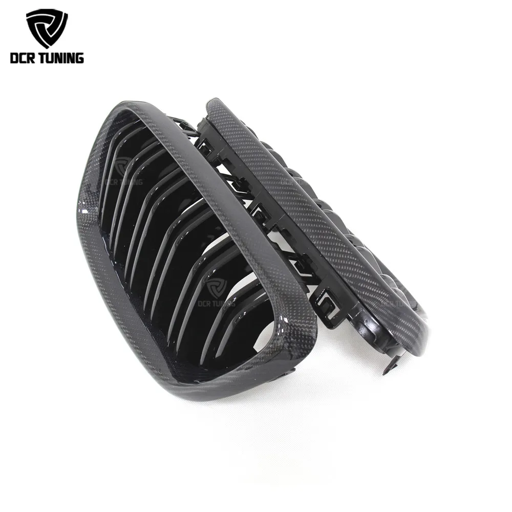 Для BMW 2 серии F22 F23 F87 M2 2014 2015 2016 on Dual Slats передняя решетка из углеродного волокна с