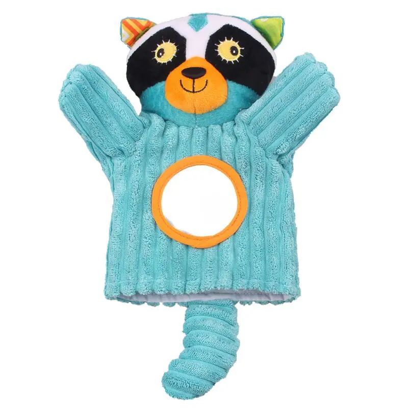 Jollybaby Happyybaby марионетки-животные раннего обучения просвещение игрушки родителей игра мягкие игрушки куклы для театра марионеток перчатки для детей - Цвет: Raccoon cat