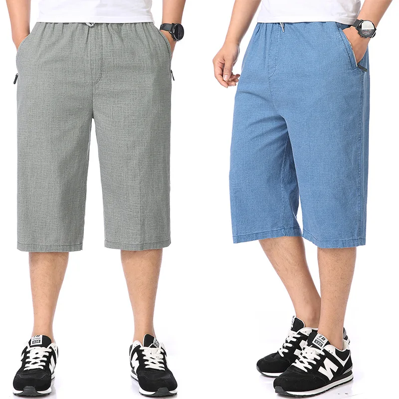 

Shanghai New Europe Sang 2020 Summer Lace-up Knee Pants Solid Color Washing