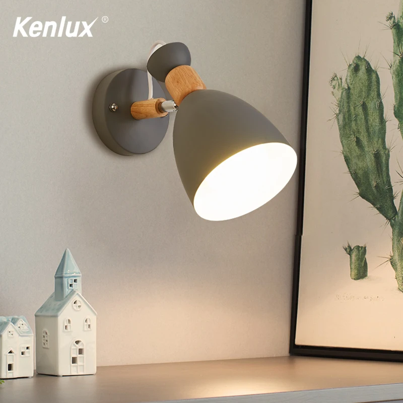 Скандинавская креативная простая индивидуальная настенная лампа из цельной древесины, для гостиной, лестницы, отеля, прохода, спальни, прикроватная бра, лампа с E27
