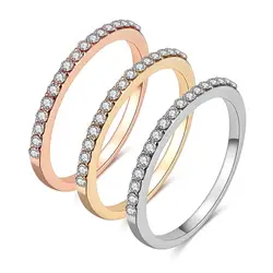 Горячая пара кольцо Женщины однорядные кольцо из розового золота ювелирные изделия