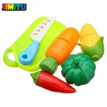JIMITU пластиковые овощи Детские классические детские игрушки 6 шт. режущие забавные овощи кухонные игрушки Ролевые Развивающие игрушки для детей