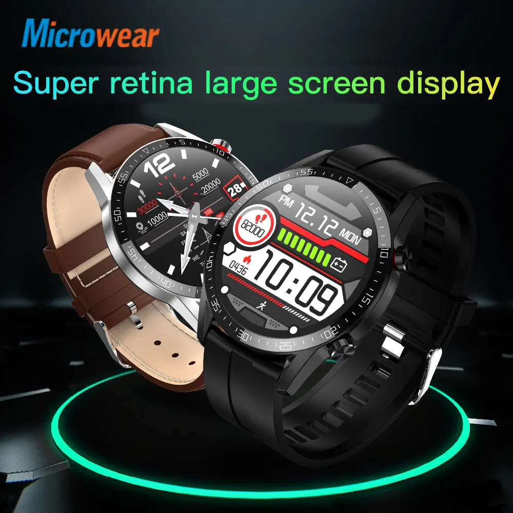 ES оригинальный Microwear L13 Смарт часы Для мужчин вызовов через Bluetooth ЭКГ пульсометр