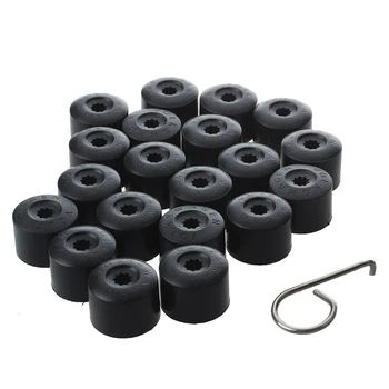 

20Pcs Car Wheel Cover Hub Nut Bolt Covers Cap 17mm Auto Tyre Screws For Volkswagen Golf MK4 Exterior Protection Accessories