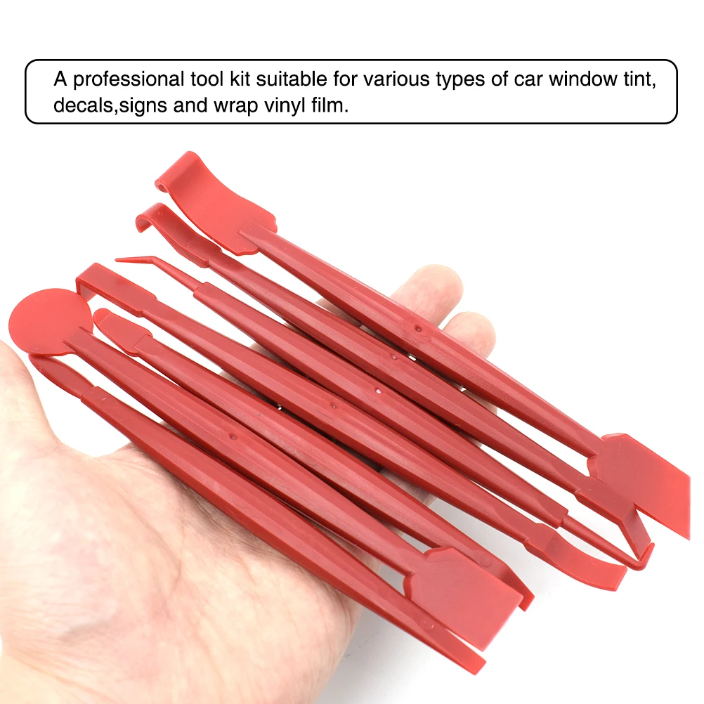 Car Vinyl Wrap Window Tint Film Tools Kit 7x Carbon Fiber Stickers Squeegee For Ford Hyundai VW Toyota