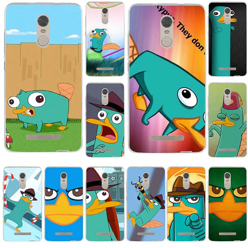 For Xiaomi Redmi Mi Note 2 3 3S 4X 4A 5 6 5S 5A 8 A1 Pro Plus Soft TPU Silicon Phone Cases Lovely Cartoon Perry The Platypus | Мобильные