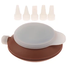 6 pçs/set Padaria Bolo Muffin de Silicone Macaroon Macaron Piping Bicos de Confeiteiro Baking Ferramenta Pote 5 Conjunto Para Cozinha Bakeware Bolo de Ferramentas