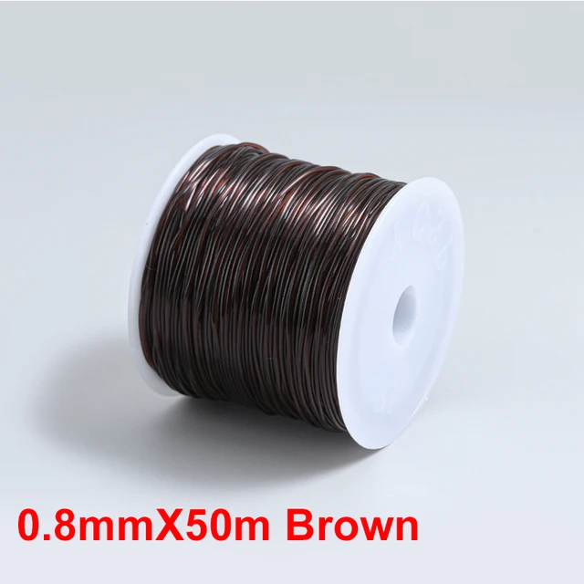 100M Plastic Crystal DIY Beading Stretch Cords Elastic Line Jewelry Making Supply Wire String jeweleri thread String Thread 0.8mmX50m Brown
