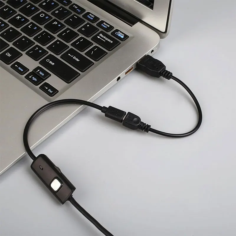 Бороскоп USB 2 м светодиодный Водонепроницаемый 2-Мегапиксельная Камера Эндоскоп для Android OTG 8 мм осмотр видео змея трубка телефон