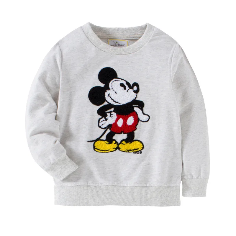 T3771 GREY Модные футболки для мальчиков Новые дизайнерские топы для детей Детская одежда Одежда с аппликацией для девочек и мальчиков весенне-зимние брендовые рубашки - Цвет: T3771 GREY