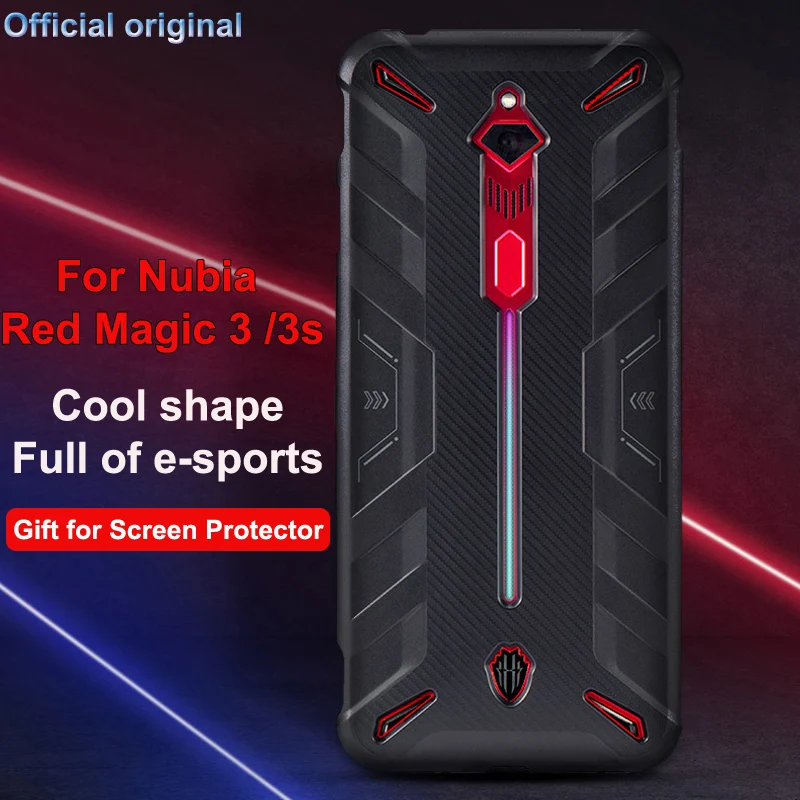 Оригинальный чехол тот же абзац для ZTE Nubia Red Magic 3 / 3S Чехол Magic3 Официальный 3D PC + TPU