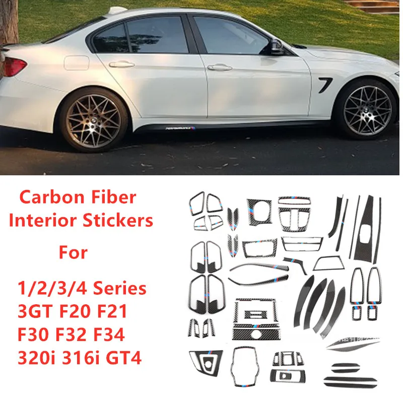 Внутренняя Обложка из углеродного волокна для BMW 1/2/3/4 серии 3GT F20 F21 F30 F32 F34 320i 316i GT4
