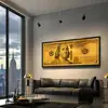 Luxury Golden Dollars Money Oil Painting on Canvas Wall Art Posters Prints Wall Pictures for Living Room Home Wall Cuadros Decor ► Photo 2/6