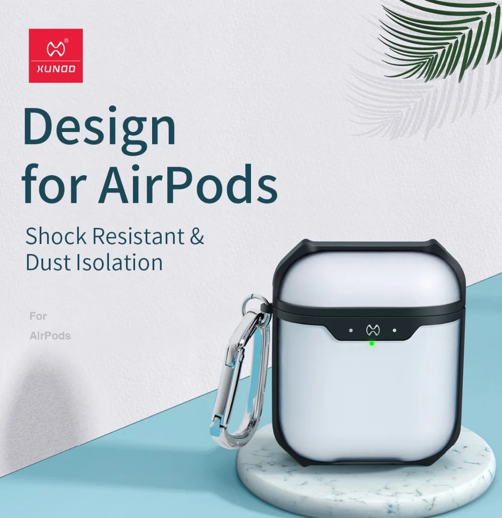

XUNDD Bluetooth Wireless Earphone Case Texture TPU Protective Headphone Case For Airpods 1 2 Shockproof Cover AirPod Accessories