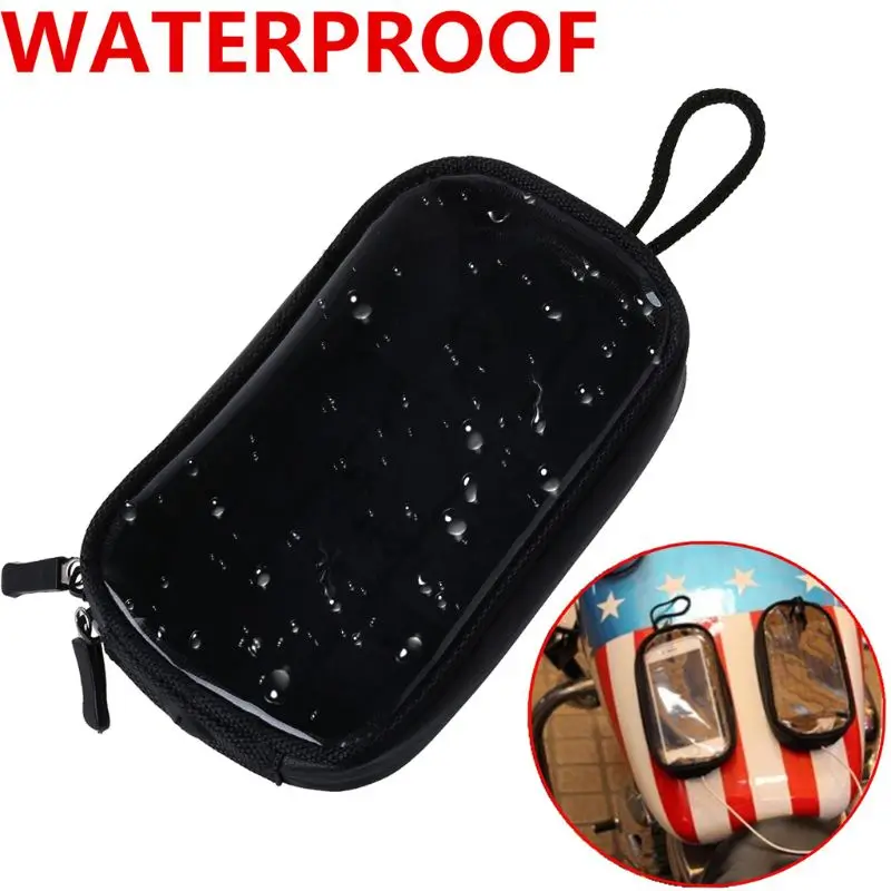 Black Motorcycle Bags Magnetic Gas Tank Clear For Cell Phone Case for motorcycle Holder Mount Universal