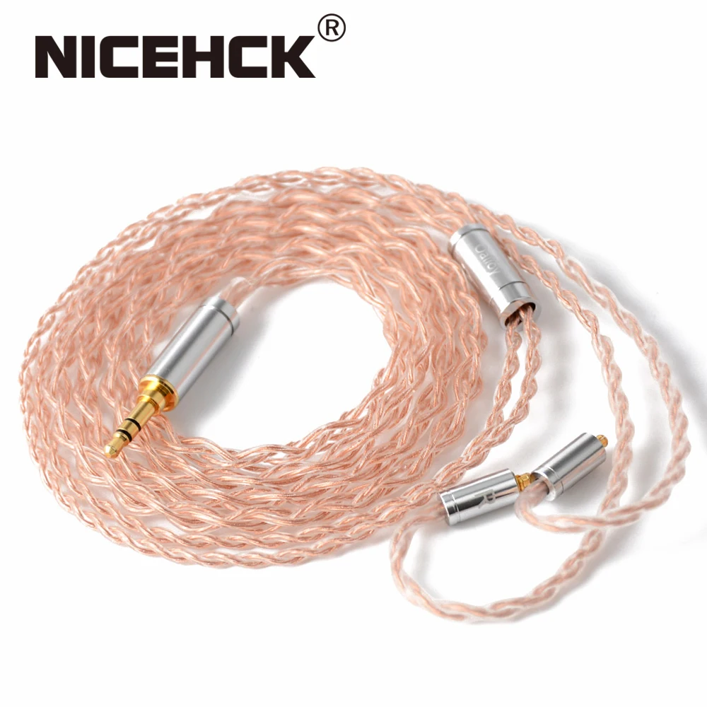 NICEHCK Oalloy 6N UPOCC медный и медно Серебристый сплав смешанный кабель Litz 3 5/2 5/4 4 MMCX/0 78 мм
