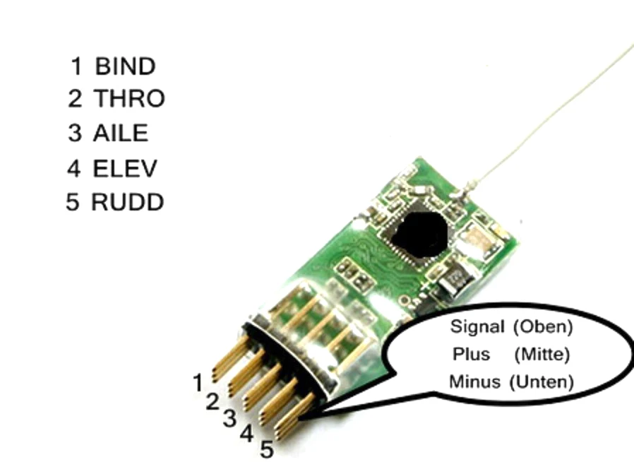 4100E 2,4G 4 canales Micro receptor CM421 4CH полный диапазон DSM2 совместимый приемник для радиопередатчика