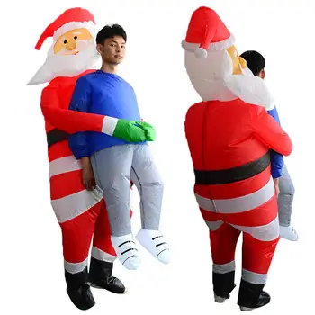 

Santa Claus Inflatable Costume Figure Stage Performance Props for Christmas Decoration Funny Increase the festive atmosphere