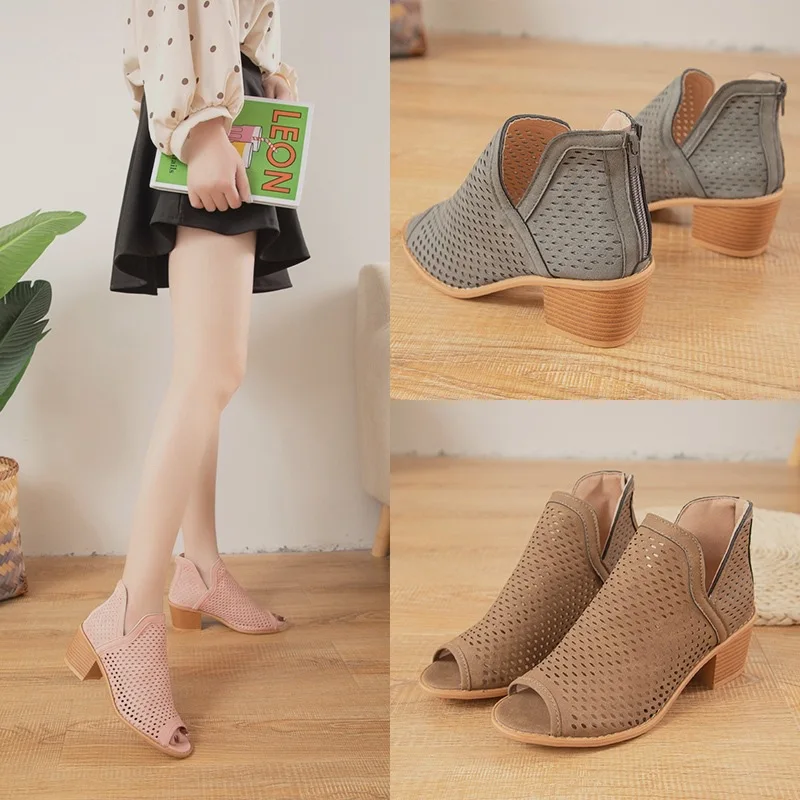 

2019 Women's Sandals with Large Fish Snout And High Heels Women's