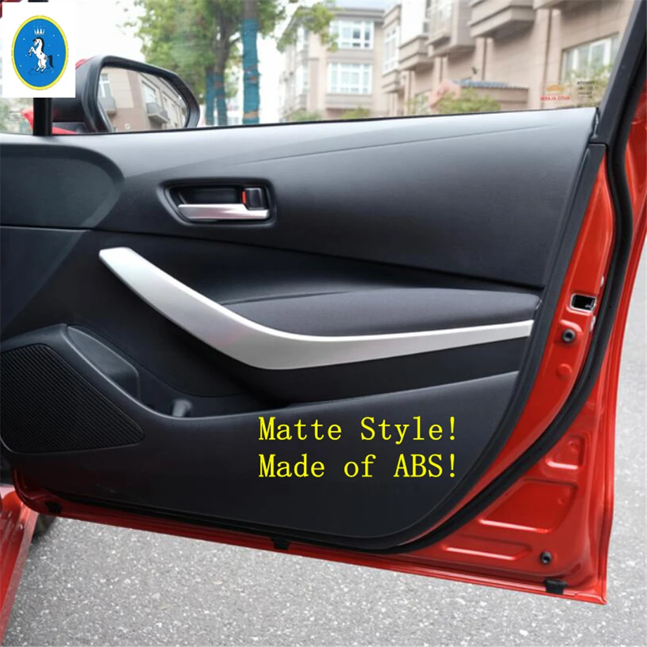 Yimaautotrim авто аксессуар Передняя Внутренняя дверь подлокотник ручка Крышка отделка Подходит для Toyota Corolla ABS Матовый углеродное волокно
