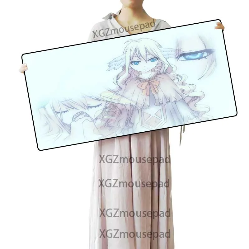 XGZ Anime Large Gaming Computer Desk Mat Black Lock Edge HD Fairy Tail Mouse Pad Speed Rubber Non-s