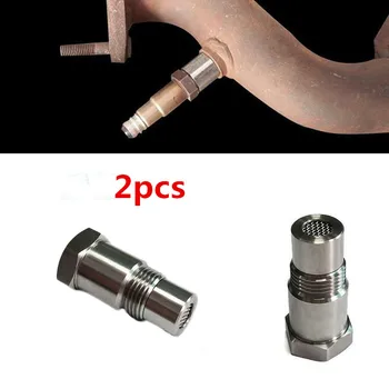 

2 Pcs CEL Oxygen Sensor Eliminator Adapter Mini Catalytic Converter With Filter