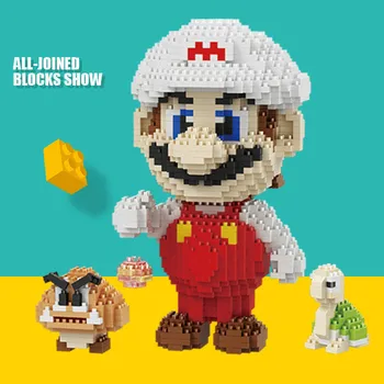 

1550pcs 16009 Cartoon Action Figure White Mario Anime Diamond Blocks DIY Building Toys for Children Gifts