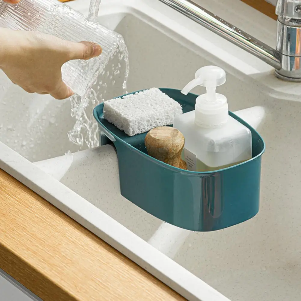 Simple Drain Rack Bathroom Sink Adjustable Basket Kitchen Silicone