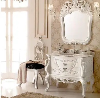 

Luxury European bathroom cabinet wash basin combination bathroom personality French bathroom cabinet washbasin retro