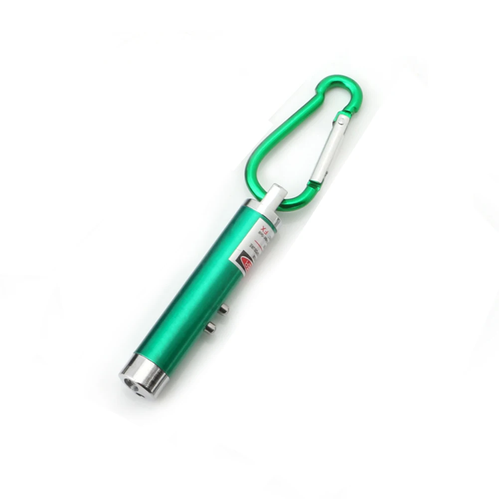 

3 in1 Portable Mini Laser Light Pointer LED Torch Beam Flashlight Keychain