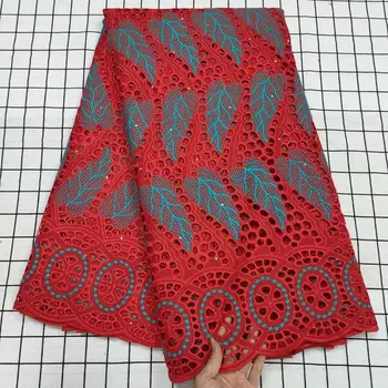 

Latest Design 100% Cotton African Lace Fabric 2020 High Quality Lace Pure White Nigerian Swiss Voile Lace In Switzerland