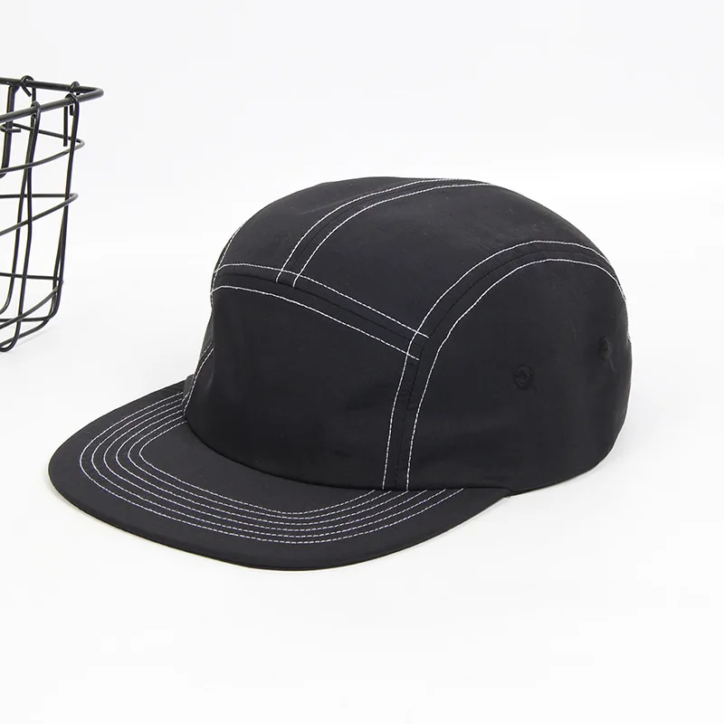 Custom Logo Spring and Summer 5 Panel Baseball Cap Quick-drying Waterproof Nylon Hat Bomber Camping Sports Leisure Cap Unisex 2