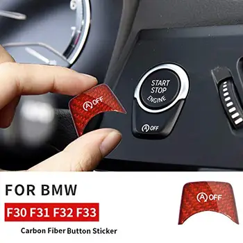 

A-Off Switch Button Cover Sticker Decals for BMW Carbon Fiber Button Trim Decoration