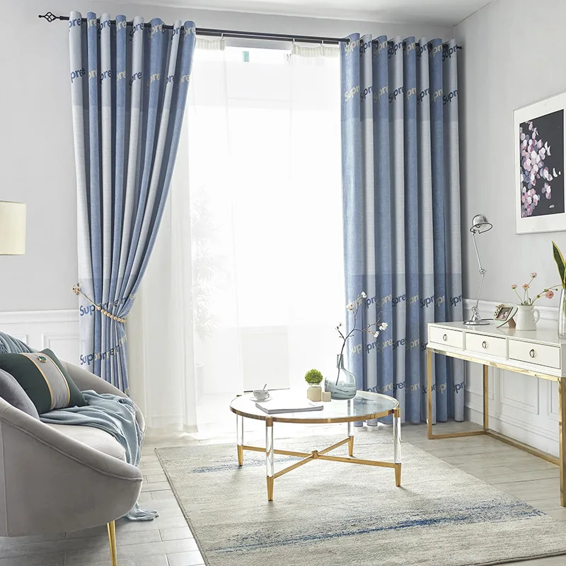 

Simple Cheneyman Jacquard Shading Curtains for Living Dining Room Bedroom.