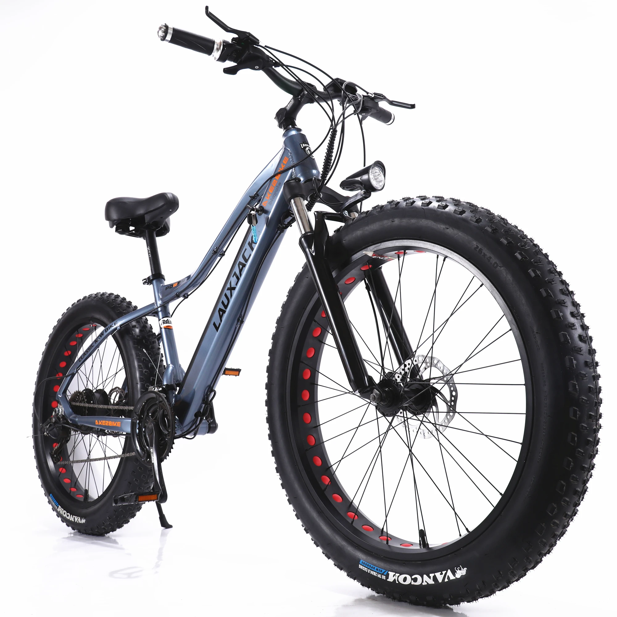 2" 27 скоростей Электрический Fat Bike, 4,0 Fat Tire, 350 Вт/500 Вт Мощный мотор, Запираемая подвесная вилка, горный велосипед, снежный велосипед