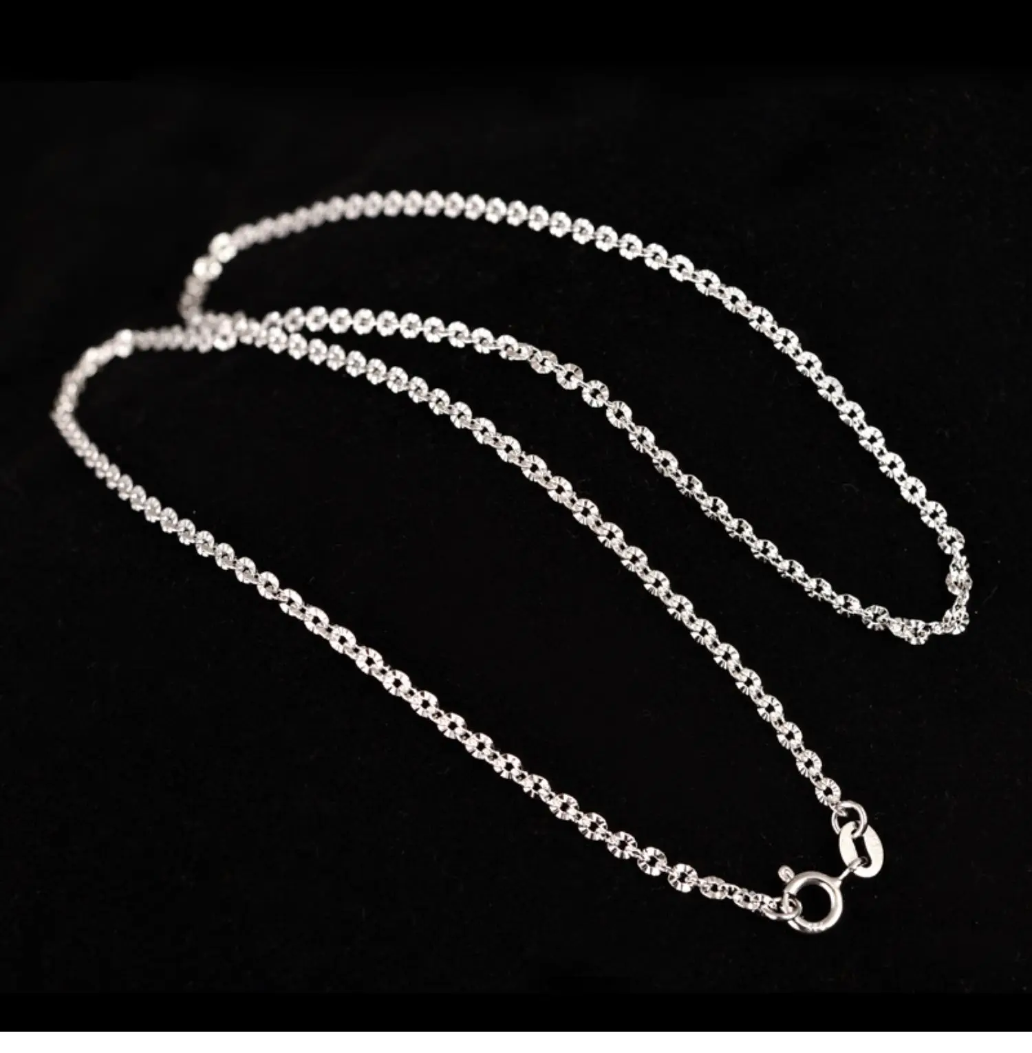 H860fadf4fd22456bb32ccc9e00db96baG 925 Sterling Silver Rose Gold Platinum Color O-chain Long 40, 45, 50, 60, 70, 80cm Wide 2.5, 3mm Shine Necklace Fashion Gift Mallzona