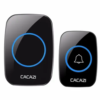 

Waterproof Home Wireless Doorbell Smart LED Light Calling Bell 300M Remote Battery Button 60 Chimes 5 Volume US EU UK Plug