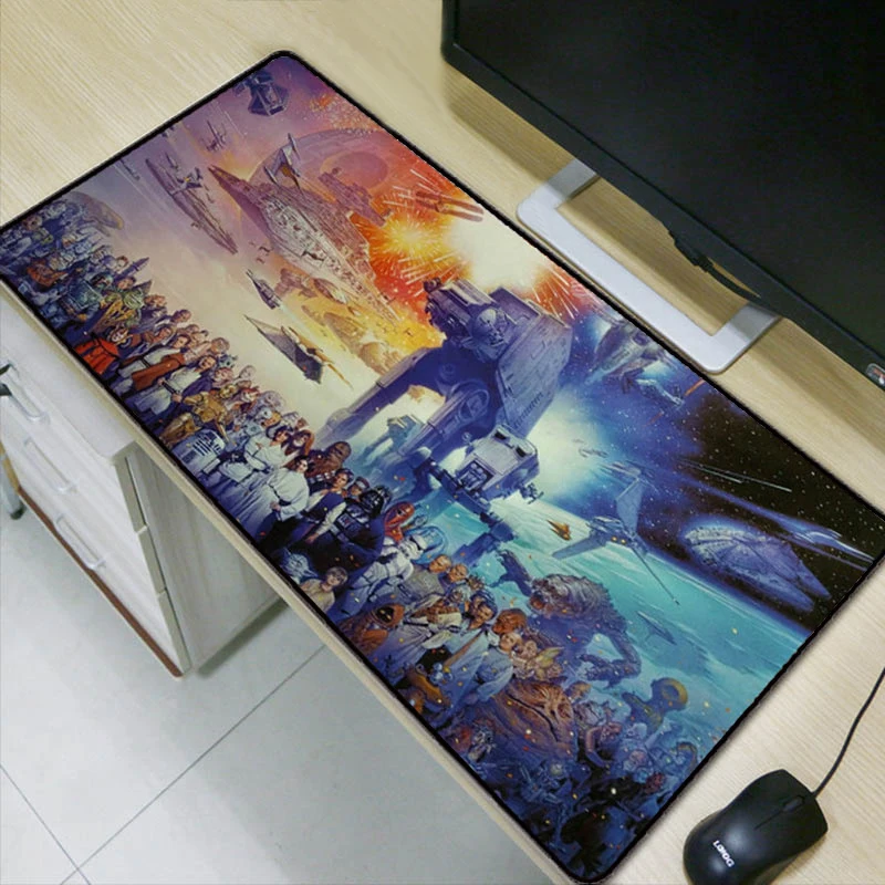 Congsipad 900*400*2 мм игровой коврик для мыши Star War с закругленными краями большой ПК