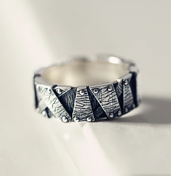 

Vintage 925 Sterling Silver Irregular Round Rings For Women Jewelry Beautiful Finger Open Rings For Party Birthday Gift