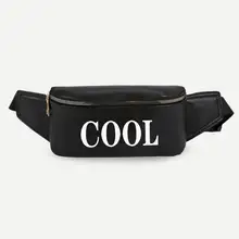 Простая Сумка через плечо из искусственной кожи для женщин, сумки с буквенным принтом на талии, сумки на пояс, маленькие дорожные нагрудные сумки Bolsas Mujer