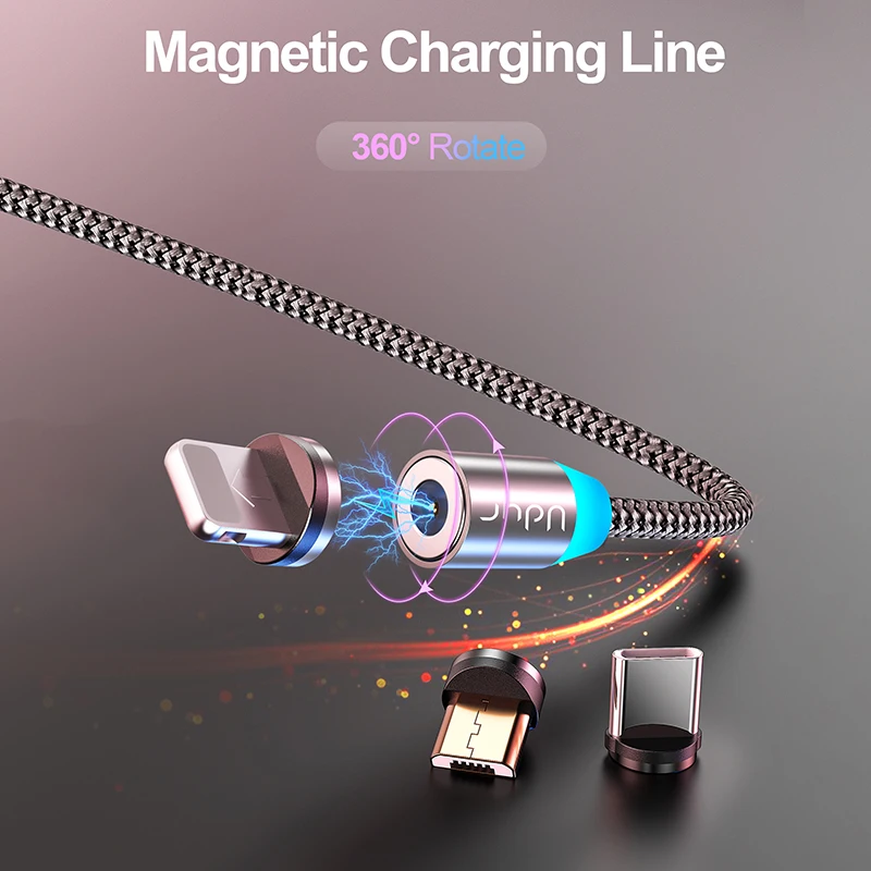 Udyr Магнитный кабель Micro usb type C адаптер для быстрой зарядки Micro type-C Магнитный зарядный usb-кабель для iPhone 11 XR Plus Xiaomi