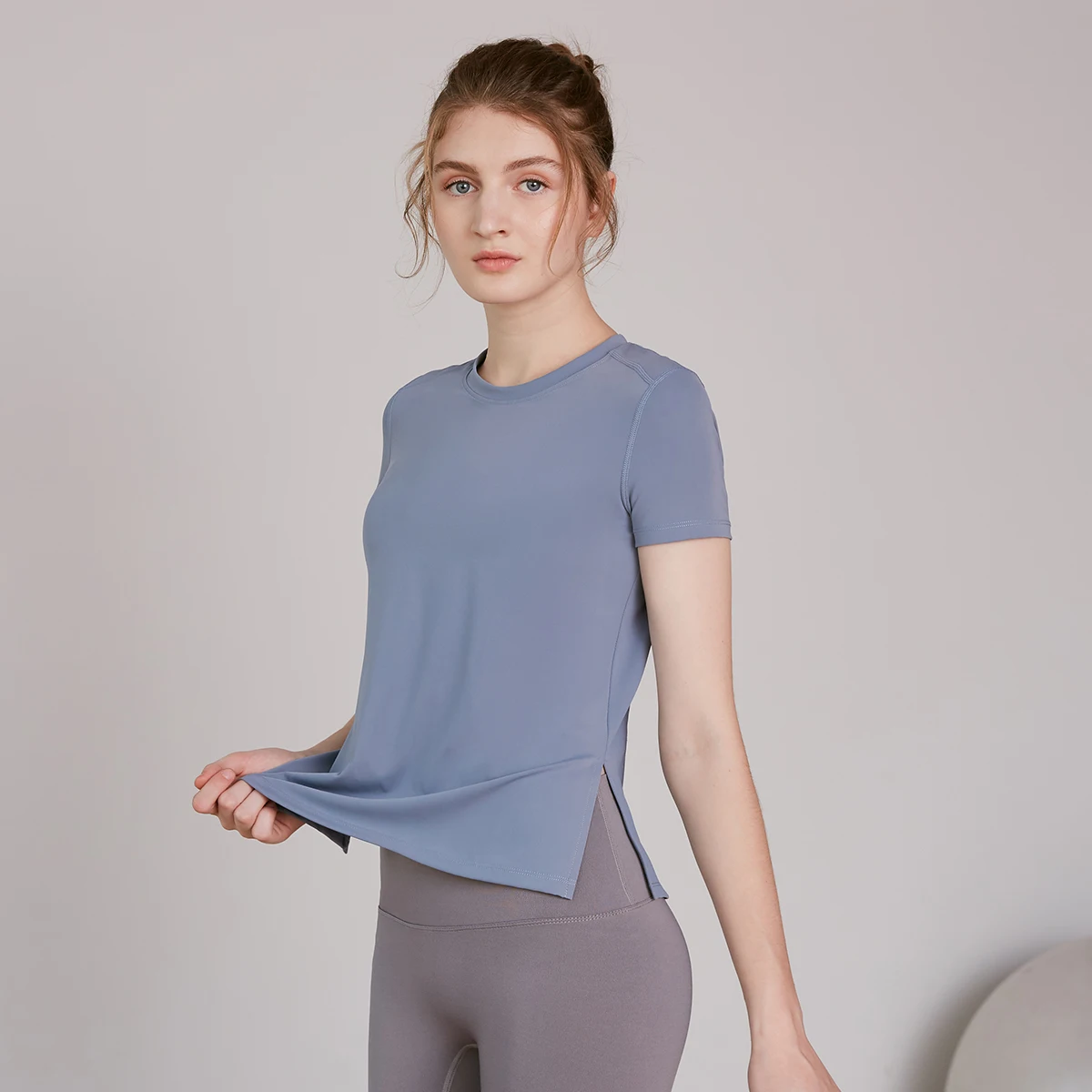 Vansydical Summer Fitness Athletic Tops Women Short Sleeved Loose Running Training T-shirt Mesh Yoga Workout Shirts Quick Dry